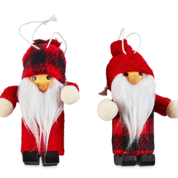 8pk Holiday Time Red Santa Ornament. Red / White Color. Casual Traditional Theme - Picture 1 of 2